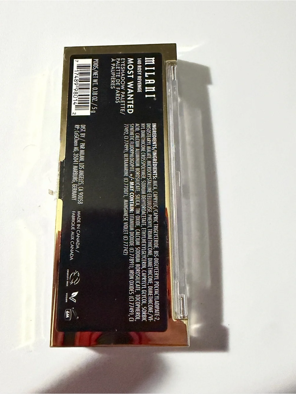 MILANI 140 ROSY REVENGE Most Wanted Eye Shadow Palette 6 Shade Palette Retired